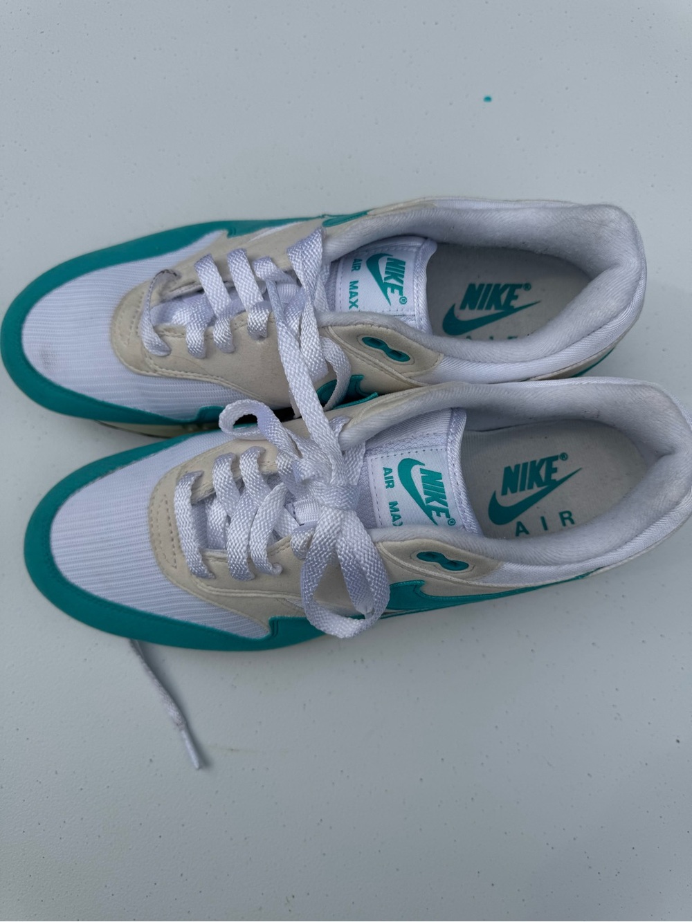 Nike White & Teal Low-Top Sneakers - Picture 3 of 4